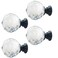 Xiaoyztan Crystal Cabinet Knobs1 Inch25 mm Round Glass Knobs Kitchen Cabinets Dresser Bathroom Cabinet Knobs Cupboard Wardrobe Pulls HandlesBlack BasePack of 4