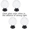 Xiaoyztan Crystal Cabinet Knobs1 Inch25 mm Round Glass Knobs Kitchen Cabinets Dresser Bathroom Cabinet Knobs Cupboard Wardrobe Pulls HandlesBlack BasePack of 4