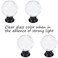 Xiaoyztan Crystal Cabinet Knobs1 Inch25 mm Round Glass Knobs Kitchen Cabinets Dresser Bathroom Cabinet Knobs Cupboard Wardrobe Pulls HandlesBlack BasePack of 4