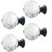 Xiaoyztan Crystal Cabinet Knobs1 Inch25 mm Round Glass Knobs Kitchen Cabinets Dresser Bathroom Cabinet Knobs Cupboard Wardrobe Pulls HandlesBlack BasePack of 4