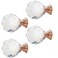 Xiaoyztan Crystal Cabinet Knobs1 Inch25 mm Round Glass Knobs Kitchen Cabinets Dresser Bathroom Cabinet Knobs Cupboard Wardrobe Pulls HandlesRose Gold BasePack of 4