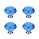 Xiaoyztan Drawer Knobs40 mm Diamond Shaped Dresser Knob Crystal Glass Cabinet KnobsCloset Cupboard Wardrobe Pulls HandleBluePack of 4