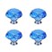 Xiaoyztan Drawer Knobs40 mm Diamond Shaped Dresser Knob Crystal Glass Cabinet KnobsCloset Cupboard Wardrobe Pulls HandleBluePack of 4