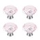 Xiaoyztan Drawer Knobs40 mm Diamond Shaped Dresser Knob Crystal Glass Cabinet KnobsCloset Cupboard Wardrobe Pulls HandleLight PinkPack of 4