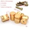 Xiufortion 12 Pcs Aluminum Alloy Cylindrical Drawer knobs Drawer Handles with concave Design Elements for cabinets wardrobes Drawers Toy Boxes Doors handicrafts DIYetc Gold 063