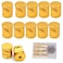 Xiufortion 12 Pcs Aluminum Alloy Cylindrical Drawer knobs Drawer Handles with concave Design Elements for cabinets wardrobes Drawers Toy Boxes Doors handicrafts DIYetc Gold 063