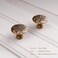 Xlroaafs 4 Pack Antique Brass Cabinet Hardware Knobs 125 Round Vintage Drawer Knobs for Dresser Cabinets