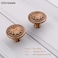 Xlroaafs 4 Pack Antique Brass Cabinet Knobs Vintage125 Round Antique Kitchen Handles for Cabinets and Drawers Vintage Brass Dresser Drawer Knobs