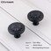 Xlroaafs 4 Pack Matte Black Round Cabinet Knobs125 Black Kitchen Knobs Handles for Cabinets and Drawers Black Matte Drawer Knobs