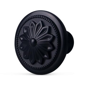 Xlroaafs 4 Pack Matte Black Round Cabinet Knobs125 Black Kitchen Knobs Handles for Cabinets and Drawers Black Matte Drawer Knobs