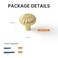 Yanxia 6 Pack Elegant Golden Bloom Brushed Brass Cabinet Knobs Drawer Pulls for Kitchen Dresser Cabinet Hardware for Bedroom 114 Inches Diameter Handles