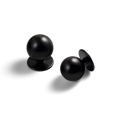 Yanxia Set of 12 Sleek Round Matte Black Cabinet Knobs Modern and Minimalist Hardware for Stylish Home Enhancement 1 Inch Diameter