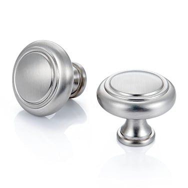 YCSJ Round Cabinet Pulls 20 Pack 125 Inch32mm Brushed Nickel Drawer Knobs Modern Cabinet Knobs for Kitchen Door Pulls Bathroom Cabinet Knobs Farmhouse Cabinets Hardwares