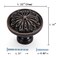 YCSJ Round Knobs and Pulls 10 Pack 122 Inch Kitchen Cabinet Oil Rubbed Bronze Boho Drawer Knobs for Office Decorative Kitchen Doors and Drawers Bathroom Cabinet Knobs Bedroom Wardrobe Nobs