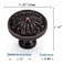 YCSJ Round Knobs and Pulls 10 Pack 122 Inch Kitchen Cabinet Oil Rubbed Bronze Boho Drawer Knobs for Office Decorative Kitchen Doors and Drawers Bathroom Cabinet Knobs Bedroom Wardrobe Nobs