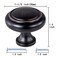 YCSJ Round Nobs 10 Pack 125 Inch32mm Brushed Gunmetal Drawer Pulls Chic Cabinet Knobs for OfficeHome Furnitures Decorative Knobs and Drawers