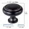 YCSJ Round Nobs 10 Pack 125 Inch32mm Brushed Gunmetal Drawer Pulls Chic Cabinet Knobs for OfficeHome Furnitures Decorative Knobs and Drawers