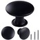 YOIPE 8 Pack Delicate Design Round Antique Black Kitchen Cabinet Knobs Cupboard Door Knobs 118INCH Black Drawer Handle Pulls Dresser Knobs with 8 Pcs Screws for Bathroom Drawer Door Hardware