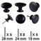 YOIPE 8 Pack Delicate Design Round Antique Black Kitchen Cabinet Knobs Cupboard Door Knobs 118INCH Black Drawer Handle Pulls Dresser Knobs with 8 Pcs Screws for Bathroom Drawer Door Hardware