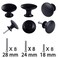 YOIPE 8 Pack Delicate Design Round Antique Black Kitchen Cabinet Knobs Cupboard Door Knobs 118INCH Black Drawer Handle Pulls Dresser Knobs with 8 Pcs Screws for Bathroom Drawer Door Hardware