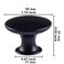 YOIPE 8 Pack Delicate Design Round Antique Black Kitchen Cabinet Knobs Cupboard Door Knobs 118INCH Black Drawer Handle Pulls Dresser Knobs with 8 Pcs Screws for Bathroom Drawer Door Hardware
