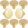 YOIPE 8 Pcs Brass Round Antique Brass Zinc Alloy Kitchen Cabinet Window Knobs Cupboard Door Knobs Drawer Handle Pulls Dresser Knobs with 8 Pack Screws for Bathroom Drawer Door Hardware