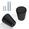 Yoohey Hitefu Yoohey 10PCS Small Black Cabinet Knobs 20mm078 Diameter Flat Dresser Knobs Cone Shape for Cupboard Black