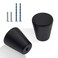 Yoohey Hitefu Yoohey 10PCS Small Black Cabinet Knobs 20mm078 Diameter Flat Dresser Knobs Cone Shape for Cupboard Black
