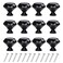 YourGift 12 Pack Drawer Knobs Diamond Shaped Crystal Glass 40mm Cabinet Knobs Pull Handles 40 mm 12 Pack All Black