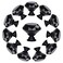 YourGift 12 Pack Drawer Knobs Diamond Shaped Crystal Glass 40mm Cabinet Knobs Pull Handles 40 mm 12 Pack All Black