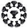 YourGift 12 Pack Drawer Knobs Diamond Shaped Crystal Glass 40mm Cabinet Knobs Pull Handles 40 mm 12 Pack All Black