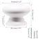 YuGtcen 12pcs Wooden Cabinet Knobs Wood Dresser Knobs Kitchen Cabinet Knobs Modern Round Knobs for Furniture Cupboard Dresser Drawer Closet Door White