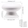 YuGtcen 12pcs Wooden Cabinet Knobs Wood Dresser Knobs Kitchen Cabinet Knobs Modern Round Knobs for Furniture Cupboard Dresser Drawer Closet Door White