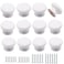 YuGtcen 12pcs Wooden Cabinet Knobs Wood Dresser Knobs Kitchen Cabinet Knobs Modern Round Knobs for Furniture Cupboard Dresser Drawer Closet Door White