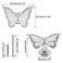 YuGtcen 2pcs Cabinet Knobs Crystal Knobs for Drawers Butterfly Knob for Dresser Decorative Handles Cute Butterfly Drawer Pulls for Kitchen Girls Room Bathroom White
