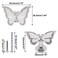 YuGtcen 2pcs Cabinet Knobs Crystal Knobs for Drawers Butterfly Knob for Dresser Decorative Handles Cute Butterfly Drawer Pulls for Kitchen Girls Room Bathroom White