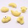YuGtcen 6pcs Ceramic Cabinet Knobs Star Moon Cloud Shape Yellow Drawer Knobs Unique Cute Drawer Pulls Handles Nursery Dresser Knob for Kitchen Room Cupboard Closet Vanity Decorative Yellow