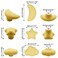 YuGtcen 6pcs Ceramic Cabinet Knobs Star Moon Cloud Shape Yellow Drawer Knobs Unique Cute Drawer Pulls Handles Nursery Dresser Knob for Kitchen Room Cupboard Closet Vanity Decorative Yellow