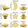 YuGtcen 6pcs Ceramic Cabinet Knobs Star Moon Cloud Shape Yellow Drawer Knobs Unique Cute Drawer Pulls Handles Nursery Dresser Knob for Kitchen Room Cupboard Closet Vanity Decorative Yellow