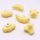 YuGtcen 6pcs Ceramic Cabinet Knobs Star Moon Cloud Shape Yellow Drawer Knobs Unique Cute Drawer Pulls Handles Nursery Dresser Knob for Kitchen Room Cupboard Closet Vanity Decorative Yellow