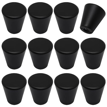 YuGtcen Black Cabinet Knobs 34 inch Drawer Knobs Cone Dresser Knobs Matte Black Drawer Pulls Dresser Handles for Kitchen Cupboard Closet Black12