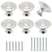 YuGtcen Cabinet Knobs 6 Pack Stainless Steel Kitchen Cabinet Knobs 116 inch Handles Furniture Hardware Pulls Modern Round Knob for Dresser Drawers Cupboard Closet Door Bushed Silver 6