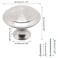 YuGtcen Cabinet Knobs 6 Pack Stainless Steel Kitchen Cabinet Knobs 116 inch Handles Furniture Hardware Pulls Modern Round Knob for Dresser Drawers Cupboard Closet Door Bushed Silver 6