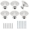 YuGtcen Cabinet Knobs 6 Pack Stainless Steel Kitchen Cabinet Knobs 116 inch Handles Furniture Hardware Pulls Modern Round Knob for Dresser Drawers Cupboard Closet Door Bushed Silver 6