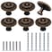 YuGtcen Cabinet Knobs 6 Pack Vintage Drawer Knobs Kitchen Cabinet Knob 124 Furniture Hardware Pulls Modern Round Knob for Dresser Cupboard Dresser Closet Sunflower Bronze 6