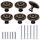 YuGtcen Cabinet Knobs 6 Pack Vintage Drawer Knobs Kitchen Cabinet Knob 124 Furniture Hardware Pulls Modern Round Knob for Dresser Cupboard Dresser Closet Sunflower Bronze 6