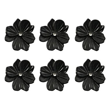 yyangz YYANGZ 6 Pcs Flower Kitchen Cabinet Knobs and Pulls Vintage Drawer Knobs Handles Drawer Pulls Single Hole Farmhouse Knobs for Dresser Drawers 128inch