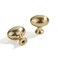 ZAUYX 2 Pack Brushed Brass Oval Cabinet Knobs Dresser Knobs Solid Satin Brass Drawer Knobs Kitchen Cabinet Hardware Zinc Knobs for Dresser Drawers