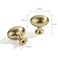 ZAUYX 2 Pack Brushed Brass Oval Cabinet Knobs Dresser Knobs Solid Satin Brass Drawer Knobs Kitchen Cabinet Hardware Zinc Knobs for Dresser Drawers