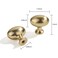 ZAUYX 2 Pack Brushed Brass Oval Cabinet Knobs Dresser Knobs Solid Satin Brass Drawer Knobs Kitchen Cabinet Hardware Zinc Knobs for Dresser Drawers